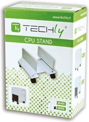 Techly CPU Steel Holder with Wheels, Black (303294) цена и информация | Аксессуары для корпусов | kaup24.ee