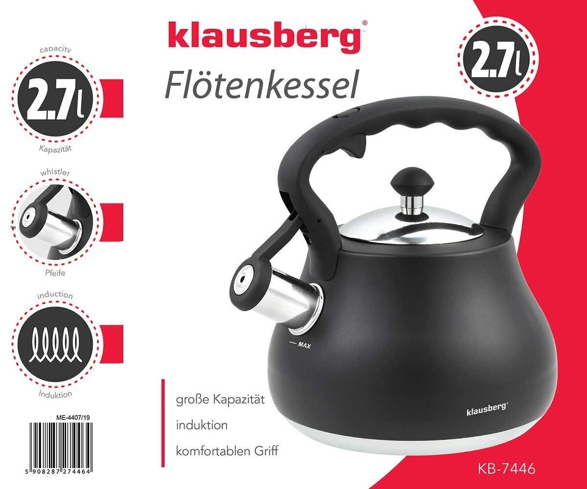 Veekeetja vilega Klausberg 2,7 L KB-7446 hind ja info | Kohvikannud, teekannud | kaup24.ee