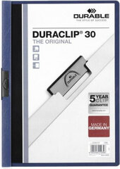 Durable Document Folder Durable Duraclip 30 Dark blue A4 25 Pieces hind ja info | Kirjatarbed | kaup24.ee