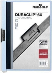 Dokumendimapp Durable Duraclip 60 Sinine Läbipaistev A4 25 Tükid, osad hind ja info | Kirjatarbed | kaup24.ee