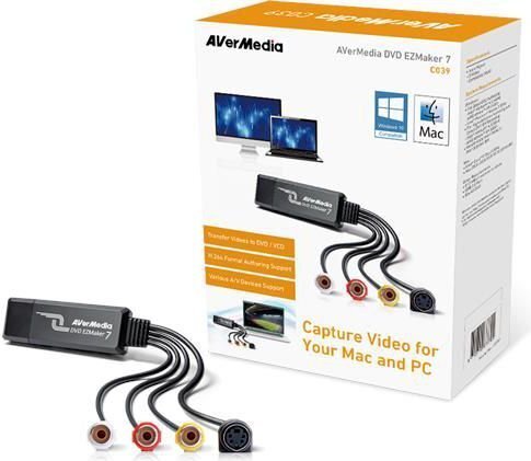 AVerMedia DVD EZMAKER 7 USB VIDEO GRABBER (61C039XX00BH) цена и информация | TV vastuvõtjad, FM, videokaardid | kaup24.ee