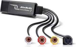 AVerMedia DVD EZMAKER 7 USB VIDEO GRABBER (61C039XX00BH) hind ja info | TV vastuvõtjad, FM, videokaardid | kaup24.ee