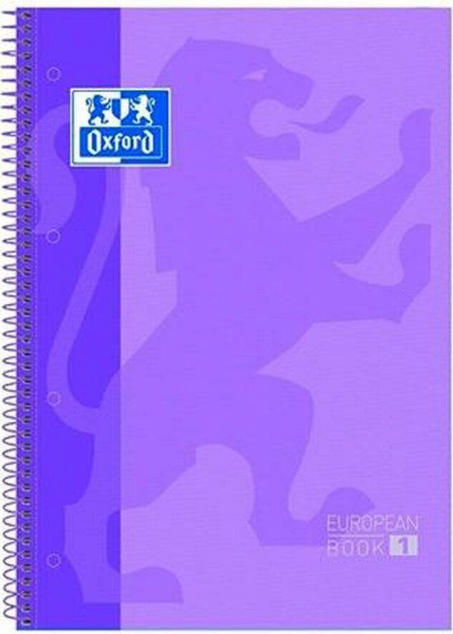 Märkmik Oxford European Book A4 Malva 5 Ühikut hind ja info | Vihikud, märkmikud ja paberikaubad | kaup24.ee