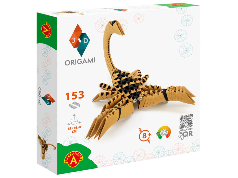 Alexander 3D origami loominguline komplekt, skorpion цена и информация | Arendavad mänguasjad | kaup24.ee