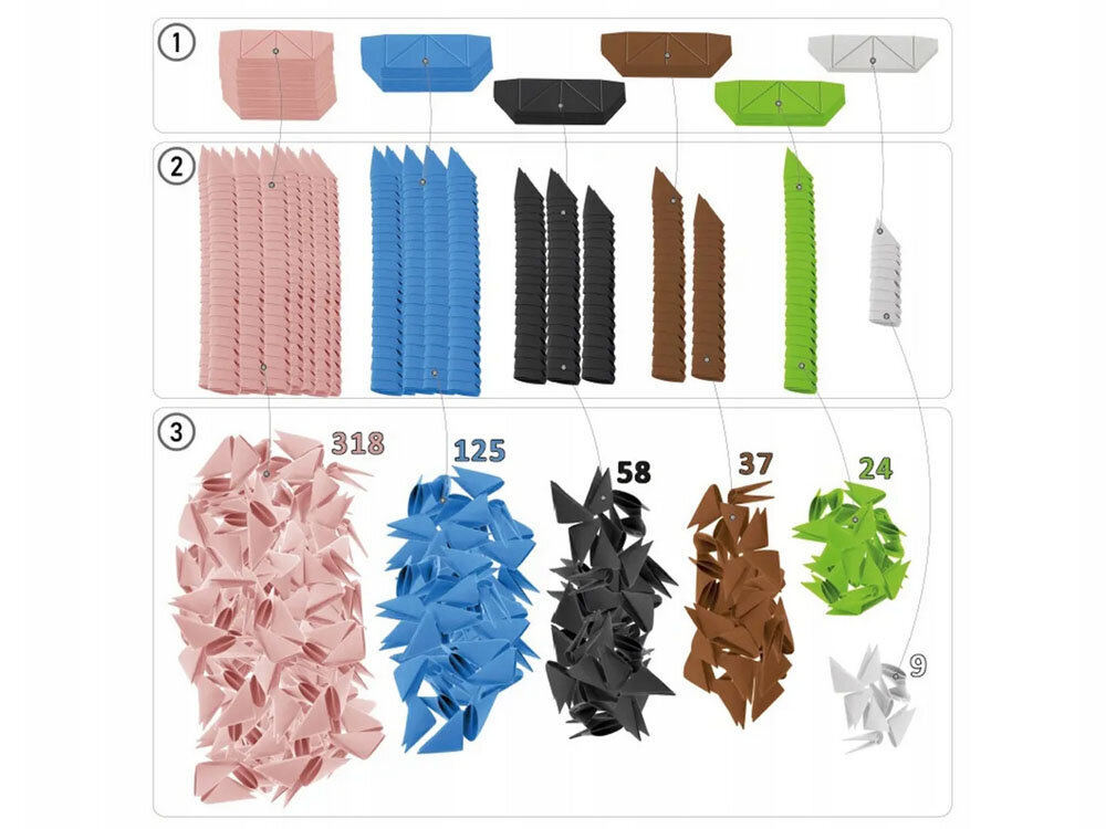 Alexander 3D origami loominguline komplekt, flamingo hind ja info | Arendavad mänguasjad | kaup24.ee