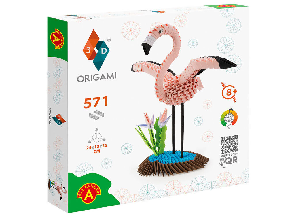 Alexander 3D origami loominguline komplekt, flamingo hind ja info | Arendavad mänguasjad | kaup24.ee