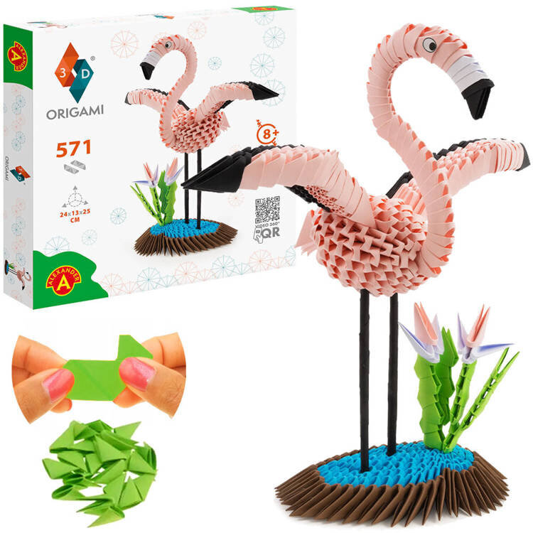 Alexander 3D origami loominguline komplekt, flamingo hind ja info | Arendavad mänguasjad | kaup24.ee