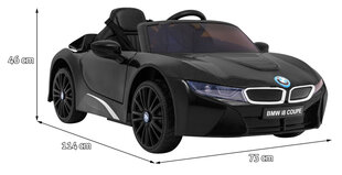 BMW I8 LIFT ühekohaline elektriauto, must цена и информация | Электромобили для детей | kaup24.ee