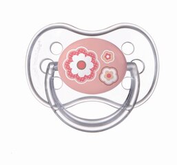 Silikoonist ortodontiline lutt Canpol Newborn, 1 tk., 0-6 kuud, 22/565, pink flowers цена и информация | Пустышки | kaup24.ee