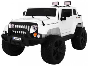 Mighty Jeep 4x4 elektriauto lastele, valge hind ja info | Laste elektriautod | kaup24.ee