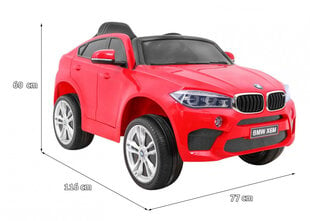 BMW X6M ühekohaline elektriauto, punane hind ja info | Laste elektriautod | kaup24.ee