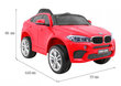 BMW X6M ühekohaline elektriauto, punane цена и информация | Laste elektriautod | kaup24.ee