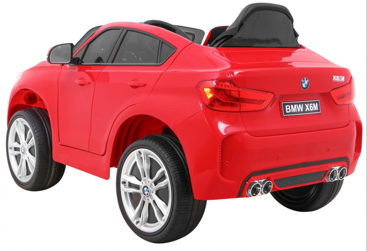 BMW X6M ühekohaline elektriauto, punane цена и информация | Laste elektriautod | kaup24.ee