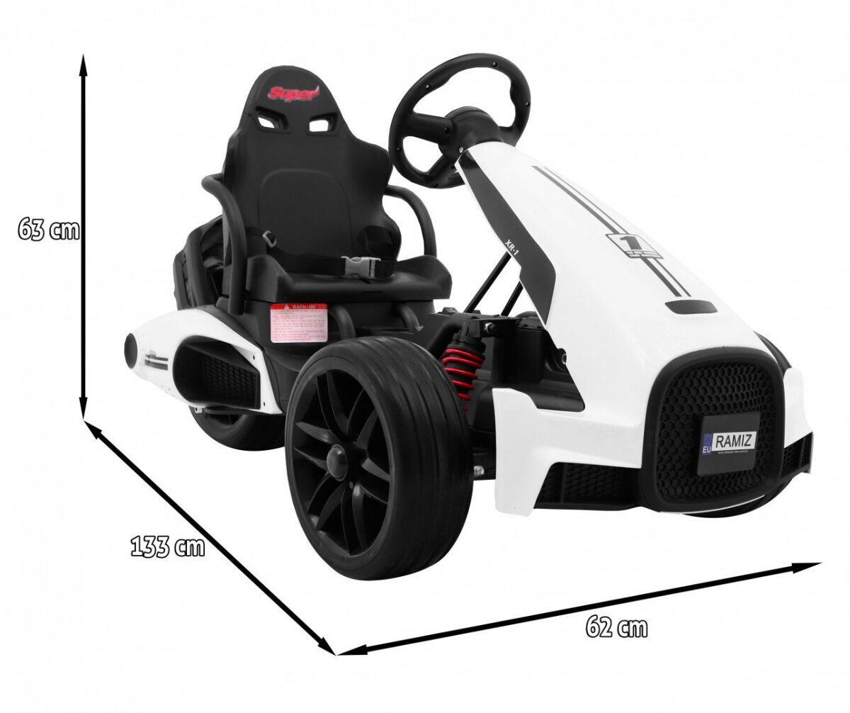 Elektrisõiduk Bolide XR-1, valge цена и информация | Laste elektriautod | kaup24.ee