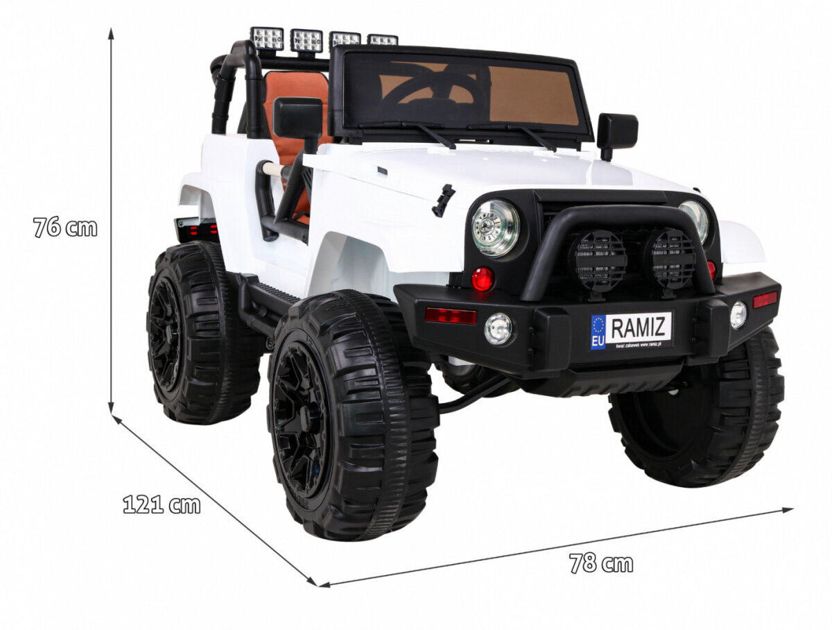 Jeep All Terrain elektriline üheistmeline, valge hind ja info | Laste elektriautod | kaup24.ee