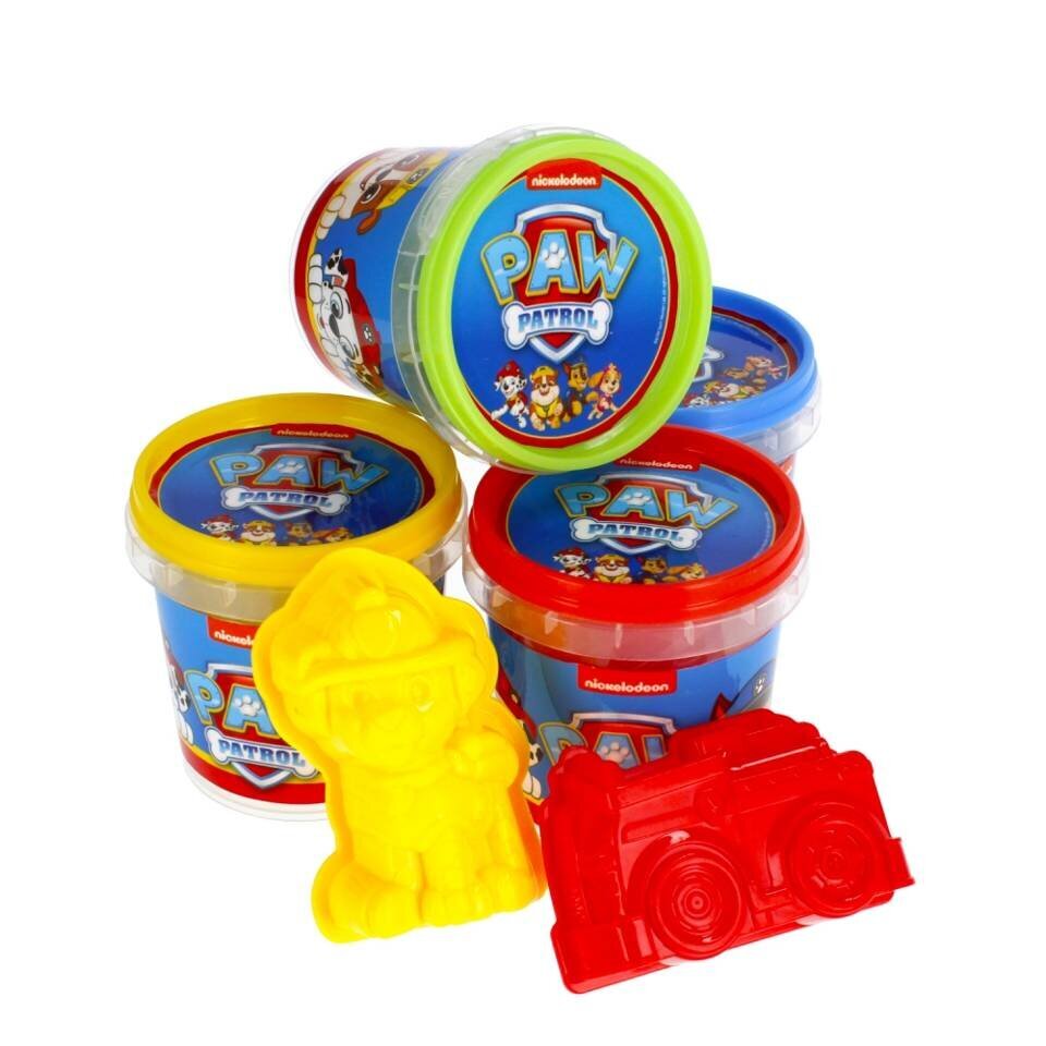 Plastiliinist komplekt - Paw Patrol, 4 tk. цена и информация | Kunstitarbed, voolimise tarvikud | kaup24.ee