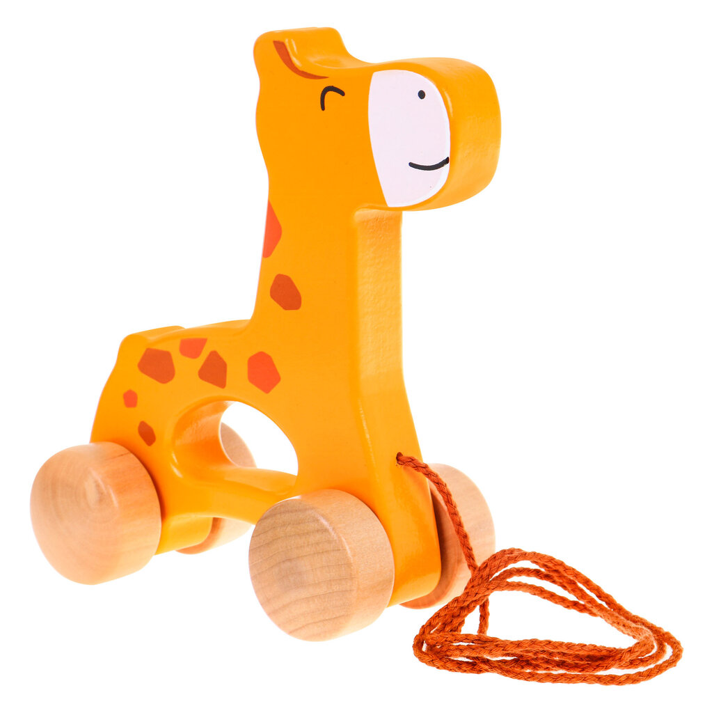 Laste puidust tõmmatav kaelkirjak hind ja info | Imikute mänguasjad | kaup24.ee