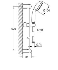 Dušikomplekt GROHE Tempesta Classic II 27598001 hind ja info | Komplektid ja dušipaneelid | kaup24.ee