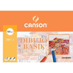 Joonistuspaber Canson Basik 250 Lehed Valge 130 g (32,5 x 46 cm) hind ja info | Vihikud, märkmikud ja paberikaubad | kaup24.ee