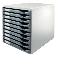 Модульный шкаф для хранения документов Leitz с 10 ящиками, серый цена и информация | Смягчает воду и защищает Вашу посудомоечную машину от извести. | kaup24.ee