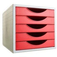 Modular Filing Cabinet Archivo 2000 ArchivoTec Serie 4000 5 sahtlit Din A4 Punane (34 x 27 x 26 cm) цена и информация | Канцелярские товары | kaup24.ee