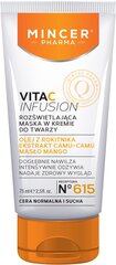 Nahka valgendav näomask Mincer Pharma Vita C Infusion No.615 75 ml hind ja info | Näomaskid, silmamaskid | kaup24.ee