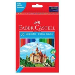 Värvilised pliiatsid Faber-Castell Mitmevärviline (4 Ühikut) hind ja info | Kunstitarbed, voolimise tarvikud | kaup24.ee