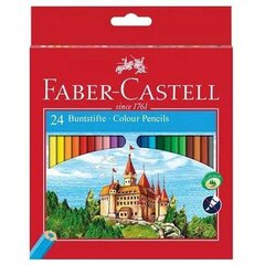 Цветные карандаши Faber-Castell, разноцветные (24 шт.) цена и информация | Принадлежности для рисования, лепки | kaup24.ee