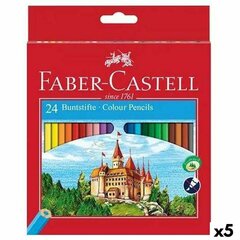 Värvilised pliiatsid Faber-Castell Mitmevärviline (5 Ühikut) hind ja info | Kunstitarbed, voolimise tarvikud | kaup24.ee