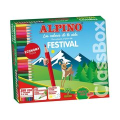 Värvilised pliiatsid Alpino Festival 288 Ühikut hind ja info | Kunstitarbed, voolimise tarvikud | kaup24.ee