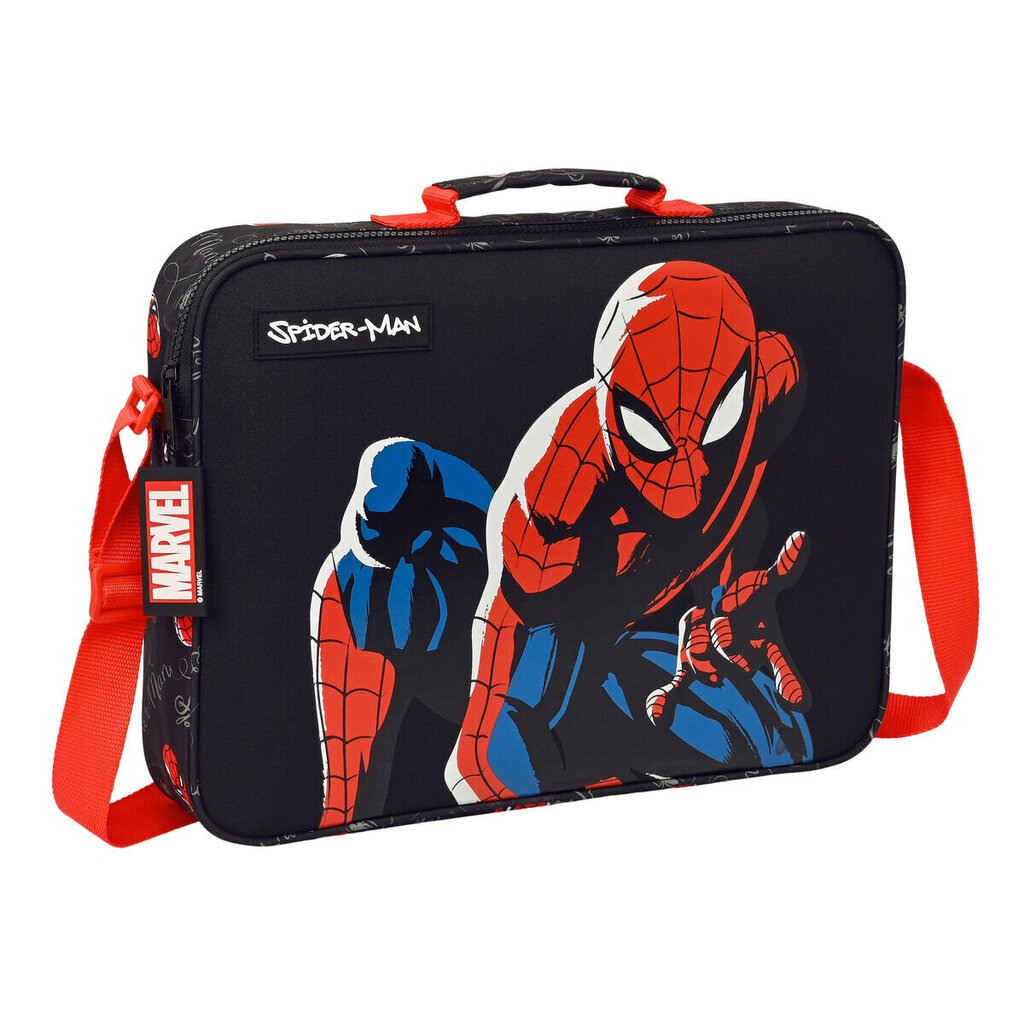 Kooli ranits Spiderman Hero Must (38 x 28 x 6 cm) hind ja info | Koolikotid, sussikotid | kaup24.ee