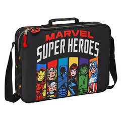 Школьный портфель The Avengers Super heroes, чёрный, 38 x 28 x 6 cм цена и информация | Школьные рюкзаки, спортивные сумки | kaup24.ee