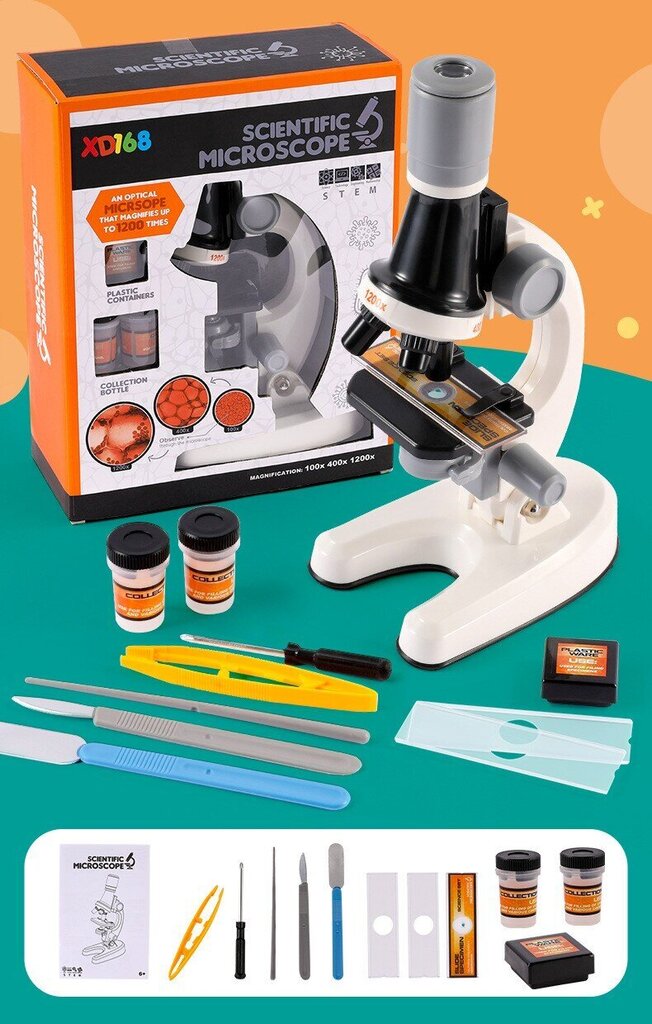 Laste mikroskoobi komplekt - teaduslik mikroskoop hind ja info | Arendavad mänguasjad | kaup24.ee