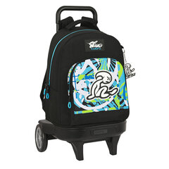 Школьный рюкзак с колесиками El Niño Green bali, чёрный цена и информация | Школьные рюкзаки, спортивные сумки | kaup24.ee