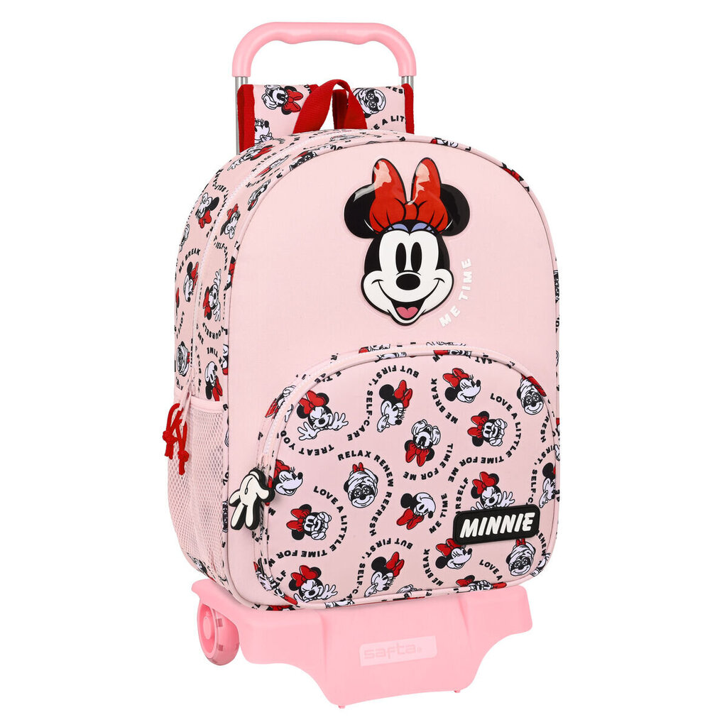 Ratastega koolikott Minnie Mouse Me time Roosa (33 x 42 x 14 cm) hind ja info | Koolikotid, sussikotid | kaup24.ee