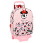 Ratastega koolikott Minnie Mouse Me time Roosa (33 x 42 x 14 cm) hind ja info | Koolikotid, sussikotid | kaup24.ee