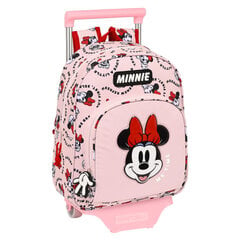 Ratastega koolikott Minnie Mouse Me time Roosa (28 x 34 x 10 cm) цена и информация | Школьные рюкзаки, спортивные сумки | kaup24.ee