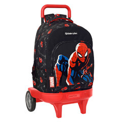 Ratastega koolikott Spiderman Hero Must (33 x 45 x 22 cm) hind ja info | Koolikotid, sussikotid | kaup24.ee