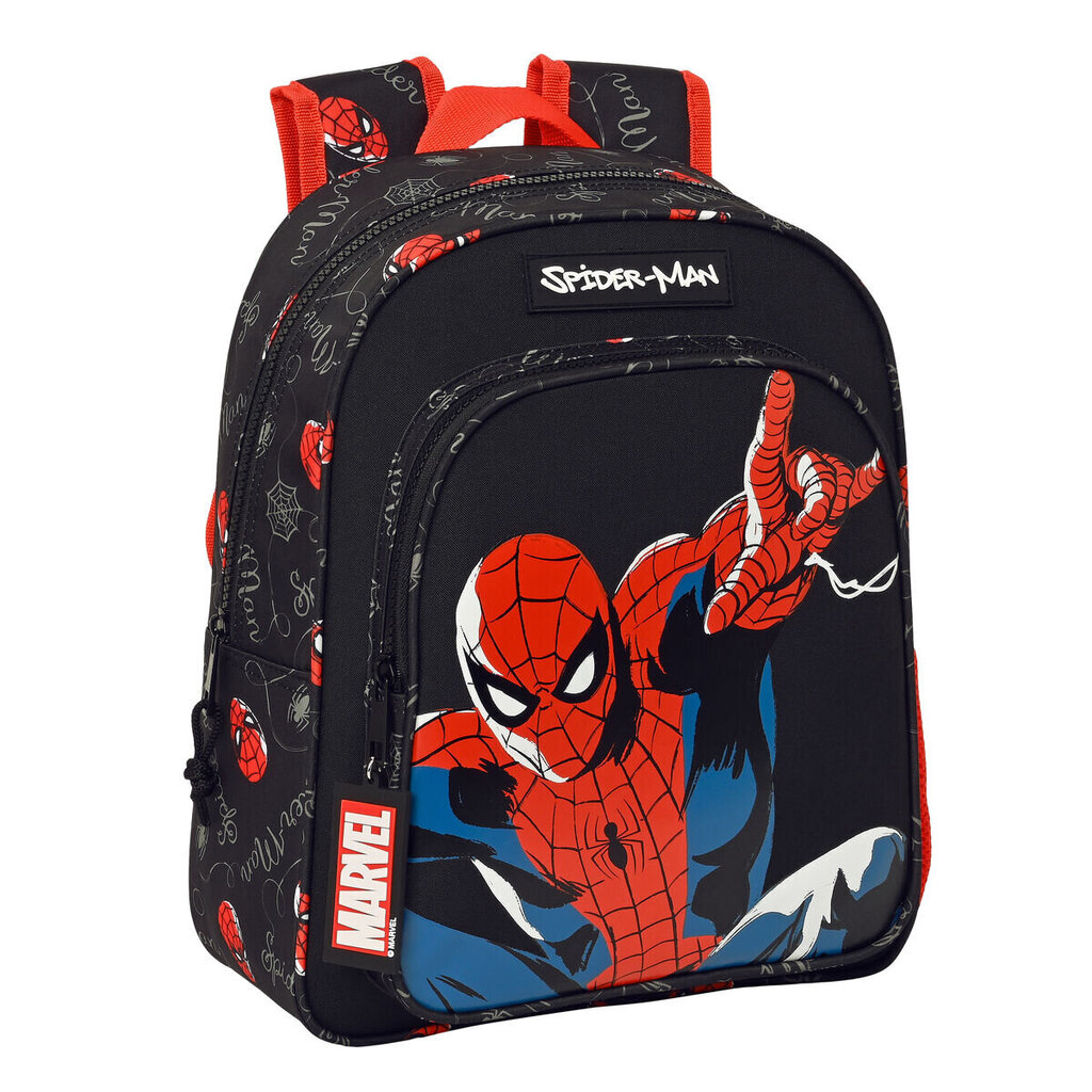 Laste seljakott Spiderman Hero Must (27 x 33 x 10 cm) hind ja info | Koolikotid, sussikotid | kaup24.ee