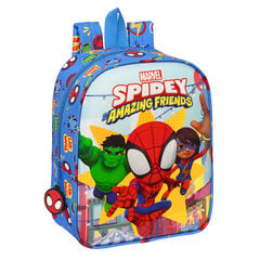 Laste seljakott Spiderman Team up Sinine (22 x 27 x 10 cm) цена и информация | Школьные рюкзаки, спортивные сумки | kaup24.ee