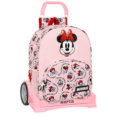 Ratastega koolikott Minnie Mouse Me time Roosa (33 x 42 x 14 cm) hind ja info | Koolikotid, sussikotid | kaup24.ee