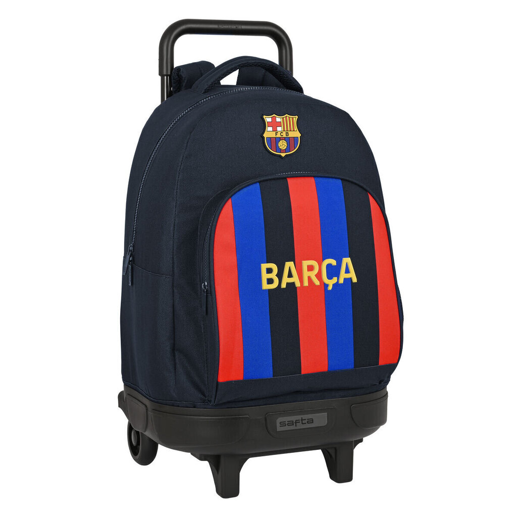 Ratastega koolikott F.C. Barcelona Kastanpruun Meresinine (33 x 45 x 22 cm) hind ja info | Koolikotid, sussikotid | kaup24.ee