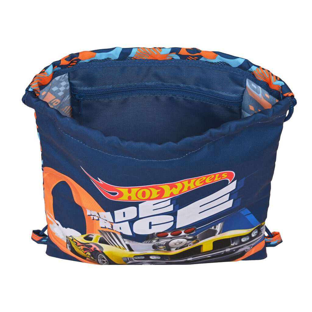 Paeltega kingikott Hot Wheels Speed club Oranž (26 x 34 x 1 cm) hind ja info | Koolikotid, sussikotid | kaup24.ee