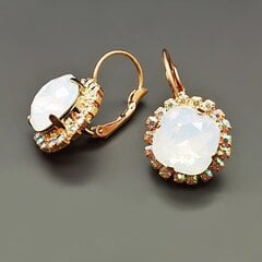 Swarovski kristallidega kaunistatud kõrvarõngad DiamondSky Glare III White Opal цена и информация | Серьги | kaup24.ee