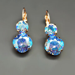 Swarovski kristallidega kaunistatud kõrvarõngad DiamondSky Glare VI Light Sapphire Shimmer цена и информация | Серьги | kaup24.ee