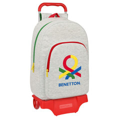 Ratastega koolikott Benetton Pop Hall (30 x 46 x 14 cm) hind ja info | Koolikotid, sussikotid | kaup24.ee