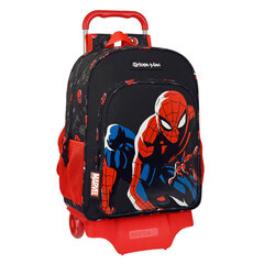 Ratastega koolikott Spiderman Hero Must (33 x 42 x 14 cm) hind ja info | Koolikotid, sussikotid | kaup24.ee