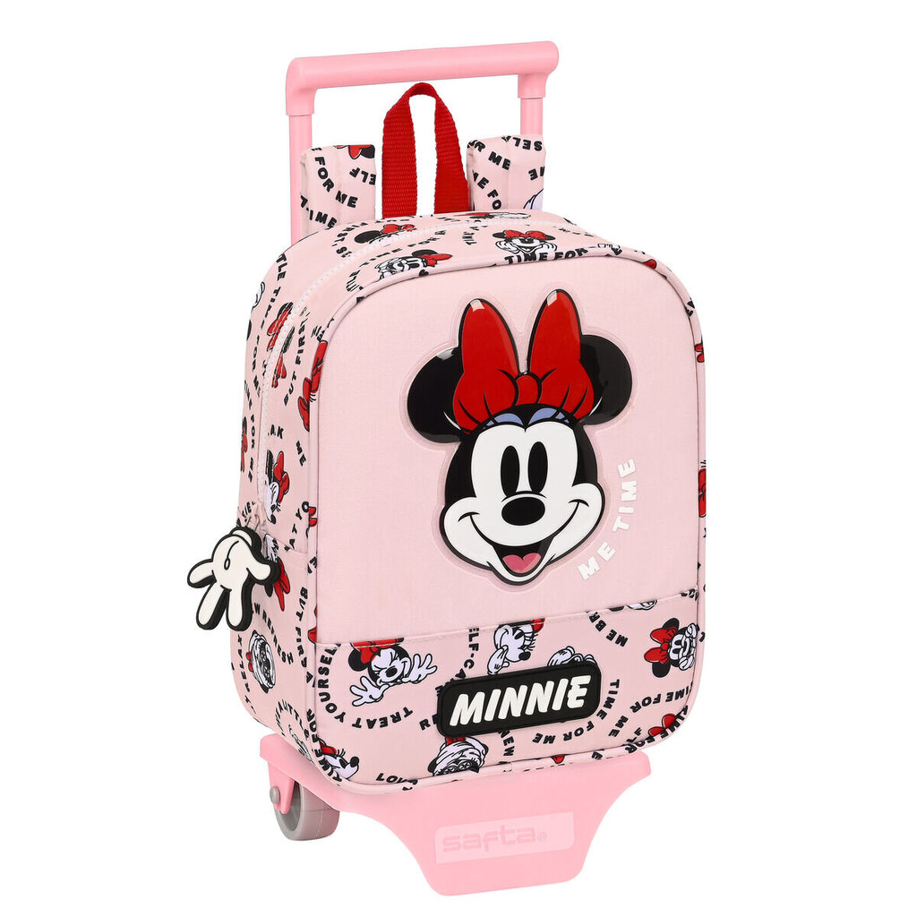 Ratastega koolikott Minnie Mouse Me time Roosa (22 x 27 x 10 cm) hind ja info | Koolikotid, sussikotid | kaup24.ee