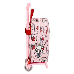 Ratastega koolikott Minnie Mouse Me time Roosa (22 x 27 x 10 cm) цена и информация | Школьные рюкзаки, спортивные сумки | kaup24.ee