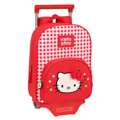 Ratastega koolikott Hello Kitty Spring Punane (26 x 34 x 11 cm) hind ja info | Koolikotid, sussikotid | kaup24.ee